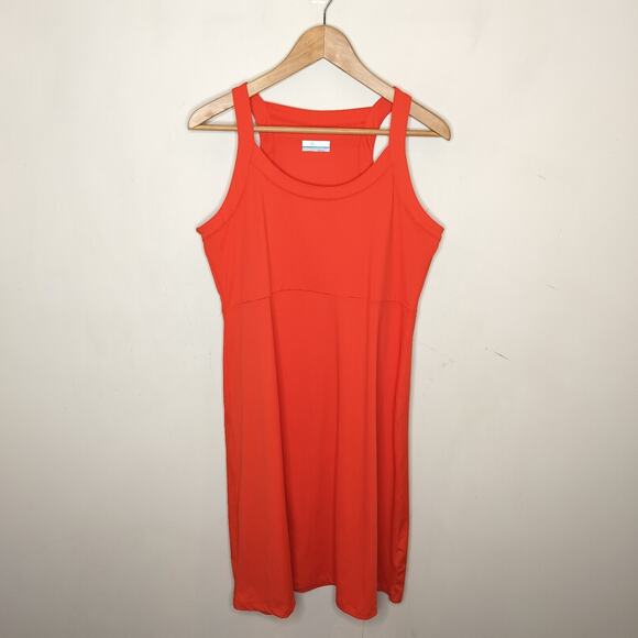 Columbia Tank Dress Orange Stretch Sleeveless Athletic - Picture 1 of 7
